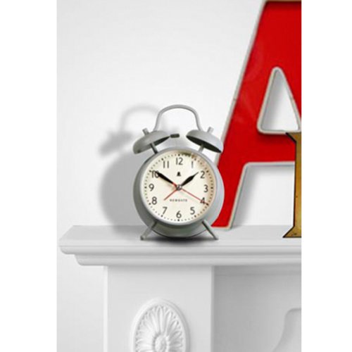Newgate New Covent Garden Alarm Clock, Overcoat Grey - Thumbnail 2
