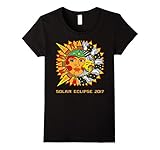 Womens Total Solar Eclipse 2017 T-Shirt Medium Black