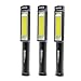 3-pack Nebo 6306 Big Larry Black 400 lumen flashlight COB LED magnetic worklight with batteries