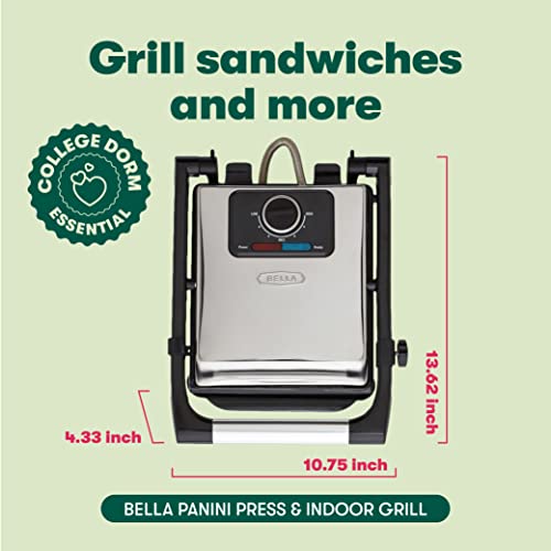 BELLA Panini Press, Sandwich Maker and Electric Indoor Grill with