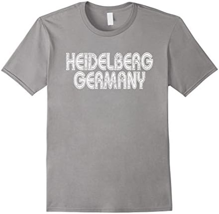 Men's Vintage Heidelberg Germany T-shirt Deutschland German Tee 2XL Slate