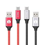 iXCC Long USB C Cable [2Pack], 10 Feet Nylon-Braided USB Type C Charger Cord for GALAXY S8 S8+, Huawei P10 Mate9, Macbook 12
