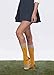 Foot Traffic Women's Pencil Knee High Socks, Yellow/Black (Shoe Size 4-10)