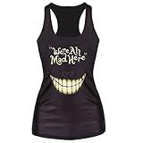 JETTINGBUY Women T-shirt Gothic Punk Tank top Vest 3D Print Camisole (Gothic)