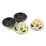 uxcell 4 Pcs Multimedia 3W 4 Ohm 40mm Dia Aluminum Internal Magnet Speaker