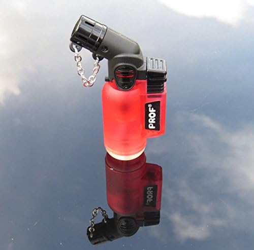 Angled Turbo Jet Flame Lighter Windproof Safety Cap Colors Red Green Black Blue Orange