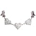 Ever Cute Stylish Heart Chain Cardigan Sweater Clip Guard Versatile Filigree Cinch Shawl Cape Scarf Collar Clip Flexible Clothing Button Jewelry-Silver