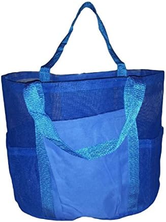 Super Big (Huge) X-Large Coated Mesh Family Beach Bag /Tote - 4 Colors