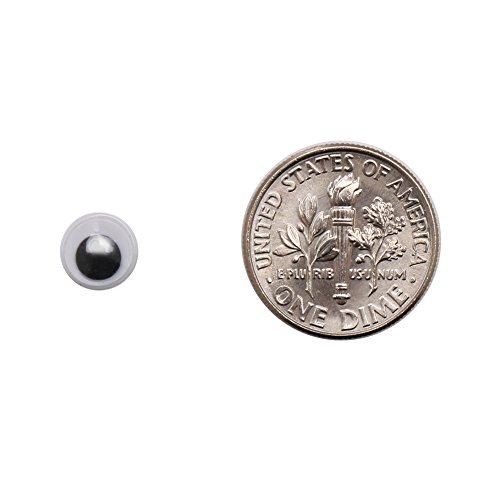 DECORA 1000pcs 7mm Wiggle Googly Eyes with Self-Adhesive for Scrapbooking DIY Crafts Toy Accessories