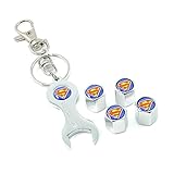 iDoood Wrench Keychain Chrome Car Tire Valve Stem Caps (Logo:Superman)