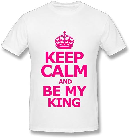 Kama Men's Tees Keep Calm And Be My King Size S White
