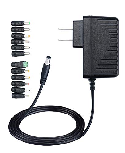 Geeon AC DC Adapter 12V 1.5A 18W Transformer Power Supply with 12PCS Replacement Plug Connectors ETL Listed (for 12 Volt Device ONLY)