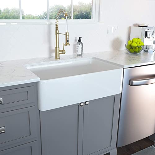 33 Inch White Farmhouse Sink Lordear 33 In Undermount Farmhouse Kitchen Sinks White Fireclay