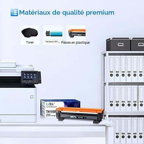 LxTek TN1050 Toner Compatible with Brother TN-1050 for DCP-1610W DCP-1612W MFC-1910W HL-1210W HL-1110 HL-1112 HL-1212W DCP-1510 DCP-1512 MFC-1810 (Black, 2-Pack)
