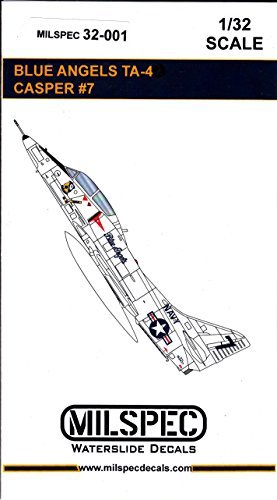 CAMMS32001 1:32 MilSpec Decals - Blue Angels TA-4 Skyhawk Casper #7 [WATERSLIDE DECAL SHEET]