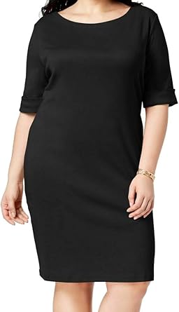 black tshirt dress plus size