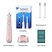 Sonic Electric Toothbrush, USB Rechargeable Toothbrush, Adult Electric Toothbrush With Holder and 2 Replacement Heads, 4 Modes with Automatic Timer (Pink)