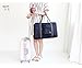 Travel Foldable Waterproof Tote Bag - Mr.Pro Carry Storage Luggage Bag, Fashion Trip Organized Zipper Tote Handbag (Navy)