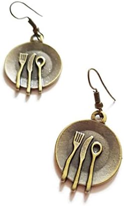 Hot Thailand Pinchbeck Jewelry Making Charms Jewelry Charm Antique Brass Tone Fashion Earrings Thai Elephant Style (Cutlery)