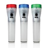 Life Gear LED Flashlight with Glow Handle, Emergency Flasher and Storage Compartment, 3-PACK