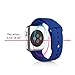 [2 Pieces] iXCC 42mm Soft Silicone Sport Style Apple Watch Band Series 1 Series 2 Men Women Wrist Bands Strap Replacement - Royal Blue