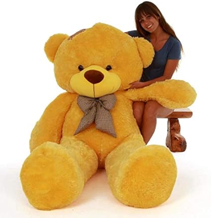 Lovebug Cute Bootsy Yellow 90 cm 3 feet Huggable and Loveable for Someone Special Teddy Bear - 90 cm(Yellw)