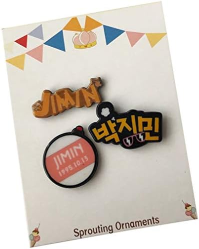 pinruitai numerous in variety 2 or 3 Pcs/Set KPOP BTS Same paragraph Cartoon Acrylic Badge Pin Set Super Cute Brooch Bag Pendant Clothing Accessories A.R.M.Y Hot Gift in fine style(JIMIN)