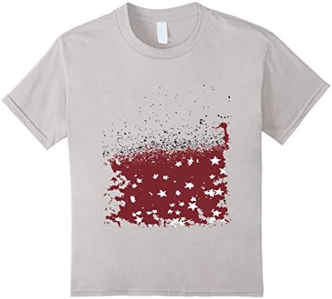 Kids Windy Day Fields Abstract / Impressionist Art T-shirt 12 Silver