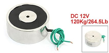 uxcell 80x38mm DC12V 1000N Electric Sucking Disc Solenoid Lift Holding Electromagnet