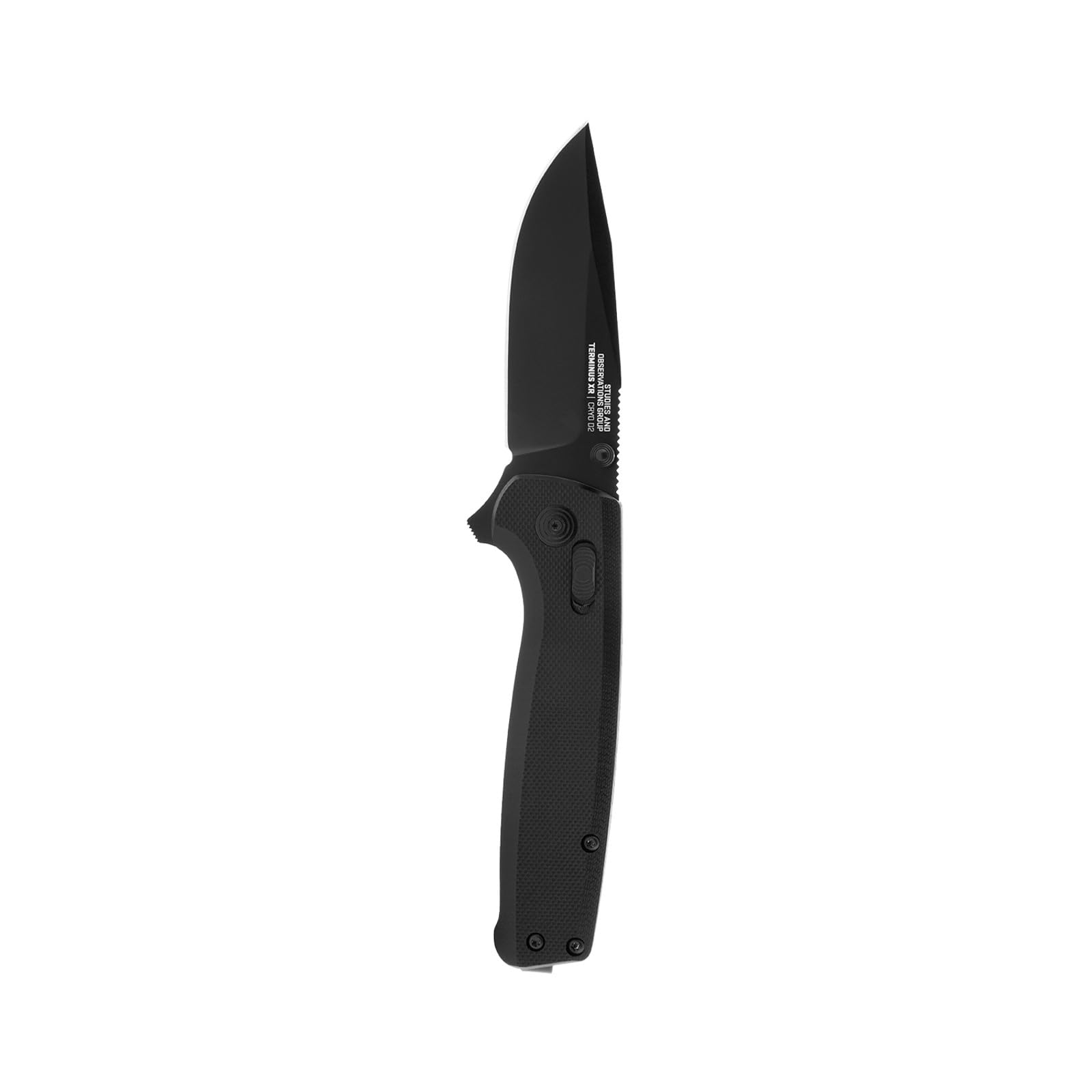 SOG Terminus XR G10 Daily Carry Rugged EDC Ambidextrous Pocket Folding Knife | G10 Handle | Wear-Resistant D2 Steel Blade, Black, Box Image