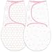 Amazing Baby Swaddle Blanket with Adjustable Wrap, Set of 2, Tiny Bows and Lattice, Pink, Small