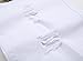 Men's White Ripped Skinny Distressed Destroyed Straight Fit Jeans with Holes
