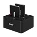 iDsonix Offline Clone Function Dual Bay USB 3.0 to SATA (SATA I/II/III) 2.5/3.5-Inch HDD SSD External Hard Drive Docking Station[UASP Protocol and 2 x 8TB Supported]-Black