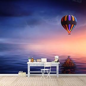 Wall Murals for Bedroom Hot Air Balloon Large Removable Wallpaper Peel and Stick Wall Stickers - 66x96 inches