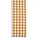 DII Heavyweight Fringed Check Tabletop Collection, Table Runner, 14x72, Pumpkin Spice