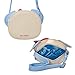 Ava & Kings Girls PU Faux Leather Purse Crossbody Handbag for Kids - Blue Puppy