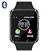 Smart Watch Bluetooth Fitness Tracker, Qidoou Android iOS Compatible Smartwatch of SIM SD Card Slot, Waterproof Pedometer Sleep Calorie Monitor Call/Message Music Clock for Kids Men Women (Black)
