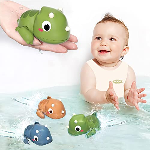Dinosaur Bath Toys 3 Pack Floating Wind Up Swimming Bath Toys for Baby