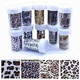 Newest Fashion Nail Art Transfer Foil Mix Color Tiger /Leopard /Zebra etc. Nail Sticker Tip Decoration , Any 8 pcs .