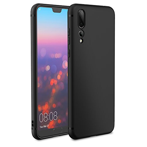 EasyAcc Case for Huawei P20 Pro, Black TPU Phone Case Matte Finish Slim Profile Phone Cover Compatible with Huawei P20 Pro EasyAcc Case for Huawei P20 Pro, Black TPU Phone Case Matte Finish Slim Profile Phone Cover Compatible with Huawei P20 Pro