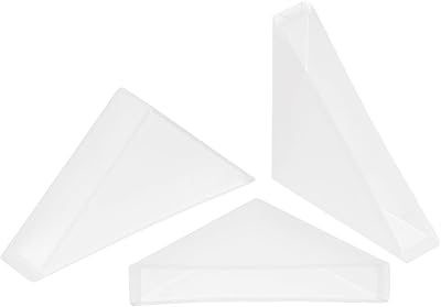 sourcing map 20Pcs Plastic Corner Guards 8mm White Right Angle Glass Mirror