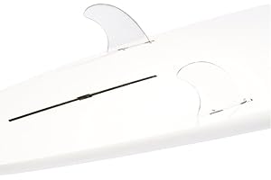 DORSAL Surfboard Fins Longboard Side 2 or Quad Rear Set FCS Compatible Clear GL Style Polycarbonate