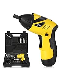 INLIFE - Juego de destornilladores eléctricos inalámbricos, juego de destornilladores y destornilladores recargables de 4,8 V, 800 mAh, iones de litio máximo, 6 N.m, con 34 puntas de destornillador