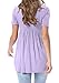 levaca Womens Summer High Low Loose Casual Maternity Tunic Tops Pastel Lilac XL