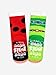 Pals Ladybug and Caterpillar Mismatched Socks Cool, Funny, Silly Designs for Boys or Girls, Non-Slip Sole Crew Socks, 1 Pair
