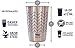 Healthy Human Stainless Steel Cups - 16oz (4 Pack) Ideal Beer Pints, Iced Tea Tumblers, Wine & Water Mugs, Camping Cup - Bar Set. - Line Style