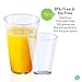 Unbreakable Glasses | Outdoor Glassware by TaZa | 2 Sizes: 12oz and 16oz | BPA Free Stackable Drinking Glasses | Plastic Tumblers Dishwasher Safe | 100% Tritan Poolside Tumblers