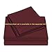 Comfy Bedding Double Needle Durable Stitching 3-Piece Pinch Pleat Comforter Set All Season Pintuck Style, Queen, Burgundy