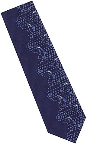 Boxelder Men's Silk Tie - Frank Lloyd Wright - Saguaro - Navy Blue