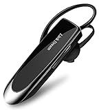 Bluetooth Earpiece Link Dream Wireless Headset with Mic 24Hrs Talktime Hands-Free in-Ear Headphone Compatible with iPhone Samsung Android Smart Phones
